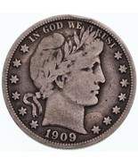 1909 50C Barber Half Dollar in Fine Condition All Natural Color Complete... - $85.29 CAD