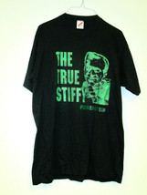 Black T-Shirt with &quot;The True Stiffy&quot; in green   Silk Screen  Size Large - £7.90 GBP