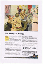 Pullman Train Cars Print Ad Money&#39;s On The Cow American Railroads Thought 1940s - £4.43 GBP