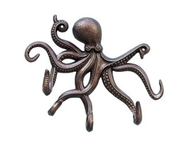 Antique Copper Octopus with Tentacle Hooks 11&quot;&quot; - £53.21 GBP