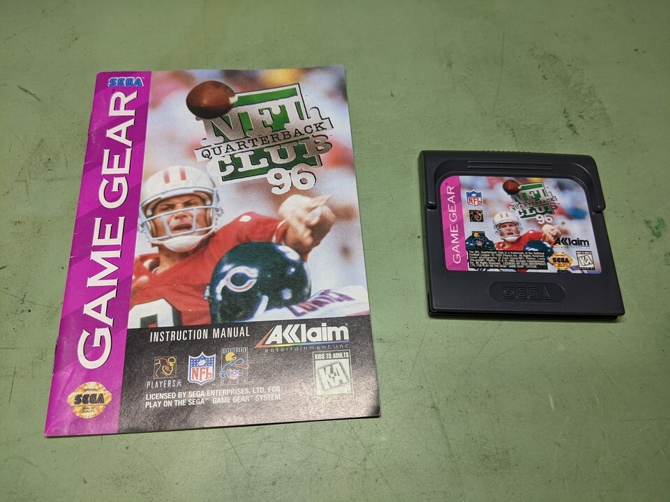 NFL Quarterback Club 96 Sega Game Gear Disk and Manual - $5.70
