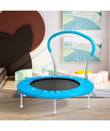 36&quot; Foldable Trampoline with Handle, Sturdy Metal Frame for Fitness - $69.99