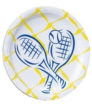 Tennis Crossed Racquet Salad/Dessert Paper Plate 40pc - $14.99