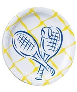 Tennis Crossed Racquet Salad/Dessert Paper Plate 40pc - £11.84 GBP