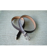 Pre-Loved Brighton Dark Brown Embossed Leather Belt with Two-Tone Hardwa... - $16.00