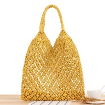 YoReAi Cotton Rope  Straw Bag Sheer e Tote Bohemian Ultralight  Bags Net Pack Vi - £46.72 GBP