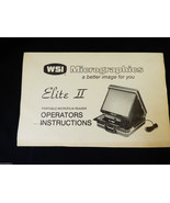 Micrographics Elite II portable Micropfilm Reader Operators Instructions... - £12.65 GBP