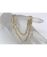 14K Tri Color Gold 5MM Diamond Cut Mariner Link Chain Necklace 22" Long 19.3g - $1,995.00
