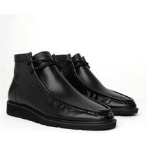 Men's TAYNO Wallabee Chukka Boots Mojave Smooth Leather Light Weight  Black image 2