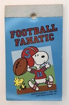 Vtg Snoopy Notepad Tablet Fantastic Football 3&quot; x 5&quot; 1990 Wireless NOS - $10.00