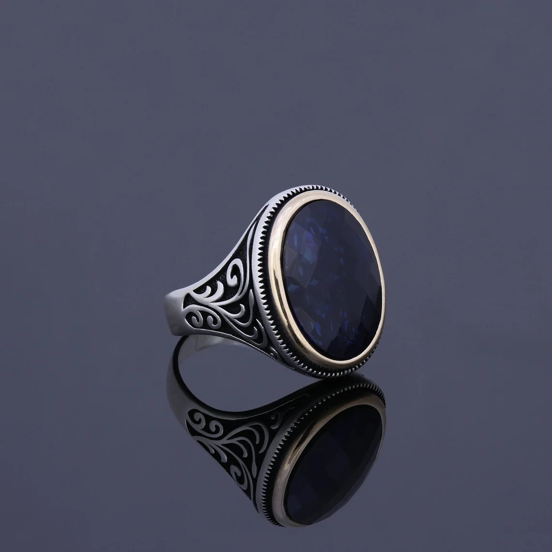 Handmade 925 Sterling Silver A+ Black Onyx Gemstone Partywear Ring Gift for Him Item image 3
