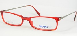 Luxottica Lu 1805 F462 Transparent Red / Silver Eyeglasses Frame 50-16-135 Italy - $64.35