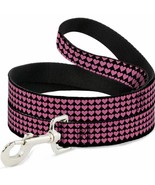 Mini Hearts Black &amp; Pink Dog Leash by Buckle-Down - £15.69 GBP