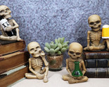 Ebros Addicted to The Bones Drinking Puffing Smoking Vices Skeletons Set... - £29.32 GBP