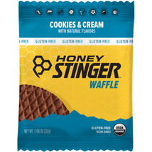 Honey Stinger Gluten Free Energy Waffles 12 Pack [Cookies &amp; Cream] 1.06oz Each - £21.03 GBP