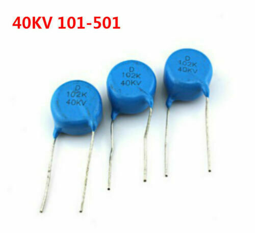 1Pc 40KV 101 102 222 501 K 200K 500K High-voltage Radial Ceramic Capacitor - $1.84+