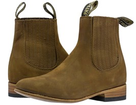 Boys Toddler Brown Nubuck Plain Leather Ankle Boots Western Dress Round Toe - $54.99