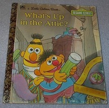 Sesame Street What&#39;s Up in the Attic Vintage Little Golden Book - £4.75 GBP