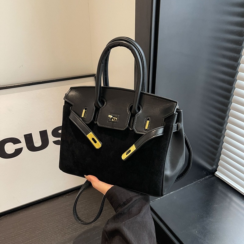 Simple Fashion Birkin Bag Matte Texture 2023 Winter Temperament Wild Ladies Han