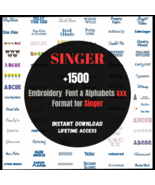 Machine Embroidery Fonts and Alphabets Designs for Singer – XXX Format. - €30,29 EUR