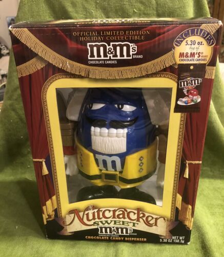 Primary image for M&M’s Blue Nutcracker Sweet Candy Dispenser Holiday Christmas Limited Edtion