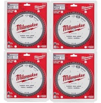 4 Milwaukee 7-1/4 Aluminum Metal Cutting Circular Saw Blades 56T 48-40-4335 - £93.24 GBP