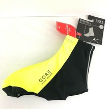 Gore Bike Wear Windstopper Thermo Overshoes Black Yellow Size L 9-10.5 - $48.37