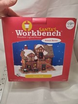 Santa’s Workbench Porcelain Lighted House Towne Series “Nym’s Nook” EUC, IOB - £16.51 GBP