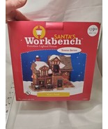 Santa’s Workbench Porcelain Lighted House Towne Series “Nym’s Nook” EUC,... - £16.51 GBP