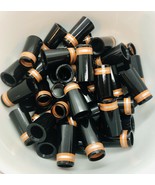 12 Ultra-Premium Quality Iron Ferrules Black with Silver &amp; Orange Rings 1” - €32,99 EUR