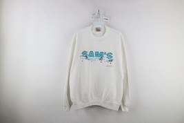 Vintage 90s Mens XL Distressed Spell Out Sams Club Penguin Crewneck Sweatshirt - £43.13 GBP