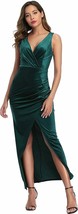 Babalet Sz M Women&#39;s Elegant Green Velvet Formal Dress Evening/Prom Sleeveless  - £74.85 GBP