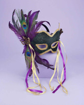 Forum Novelties Karneval 1/2 Mask - Peacock, Green, Size One Size - £46.36 GBP