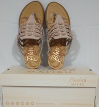 Blowfish Malibu Women&#39;s Beeman Braided Thong Sandals Rosgold Meteori Size 7.5M - £25.82 GBP