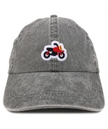 Trendy Apparel Shop Motorcycle Patch Pigment Dyed Washed Motorcycle Cap ... - £15.97 GBP