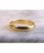 Vintage Estate 14K Yellow Gold Band Wedding Ring 4.8g E4017 - €369,69 EUR