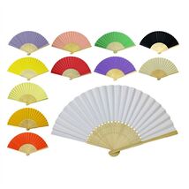 10 PAPER FANS Folding Hand Fan Wedding Gift Party Favor Bamboo Set Lot T... - $12.95+