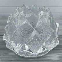 Orrefors Sweden Crystal Art Glass Firefly Artichoke Votive Candle Holder Clear - £14.23 GBP