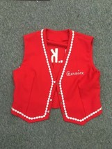 Vintage PoLK of A dance club vest red with white trim Oklee MN polka squ... - £61.66 GBP