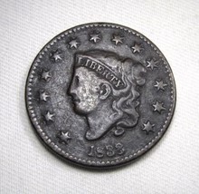 1833 Large Cent VF Details Coin AN714 - £49.53 GBP