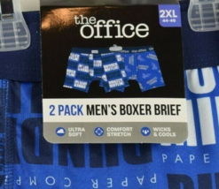 Mens 2XL 44 to 46 The Office Dunder Mifflin 2 Pack  Boxer Brief New - £10.89 GBP