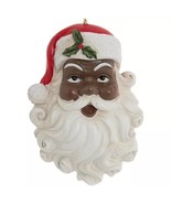 Christmas Shoppe African American Santa Head Ornament - $288.06 MXN