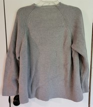 Womens Plus 3X Jones New York Sport Gray Mock Turtleneck Heavy Knit Sweater - £14.74 GBP