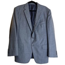 Joseph Abboud Gray Wool Two Button Notched Lapel Blazer Jacket Size 42R / 34R Zi - £24.64 GBP