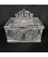 Gorham German Crystal Snowflake Covered Casket Trinket Box Lid Finial Wi... - $40.73 CAD