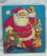 Antique 1950 SANTA CLAUS Christmas The Saalfield Pub Co FRAME TRAY PUZZL... - £14.41 GBP