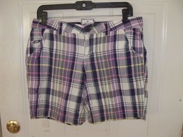 American Eagle Outfitters Plaid Multi Color Board Shorts Size 6 Women&#39;s EUC - £16.07 GBP