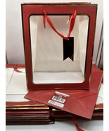 (25) Gift Bag Red Clear Front 13” Holiday Christmas Valentines Mother’s ... - $29.99