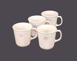 Four Corelle English Breakfast coffee or tea mugs. Vintage Corningware made USA. - $84.31