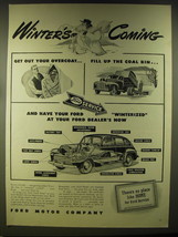 1946 Ford Motor Company Ad - Winter&#39;s Coming - £14.72 GBP